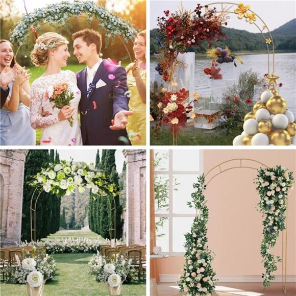 7.8ft Backdrop Stand-Balloon Arch Kit,Stable BalloonArch Frame,Metal WeddingArch - Picture 6 of 8